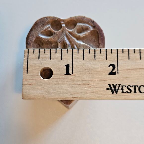 Artisan Heart-Shaped Wooden Box - Brown - Picture 7 of 8